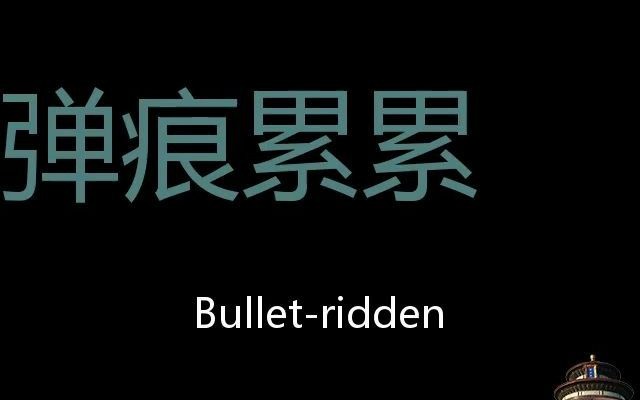 弹痕累累 Chinese Pronunciation bulletridden哔哩哔哩bilibili