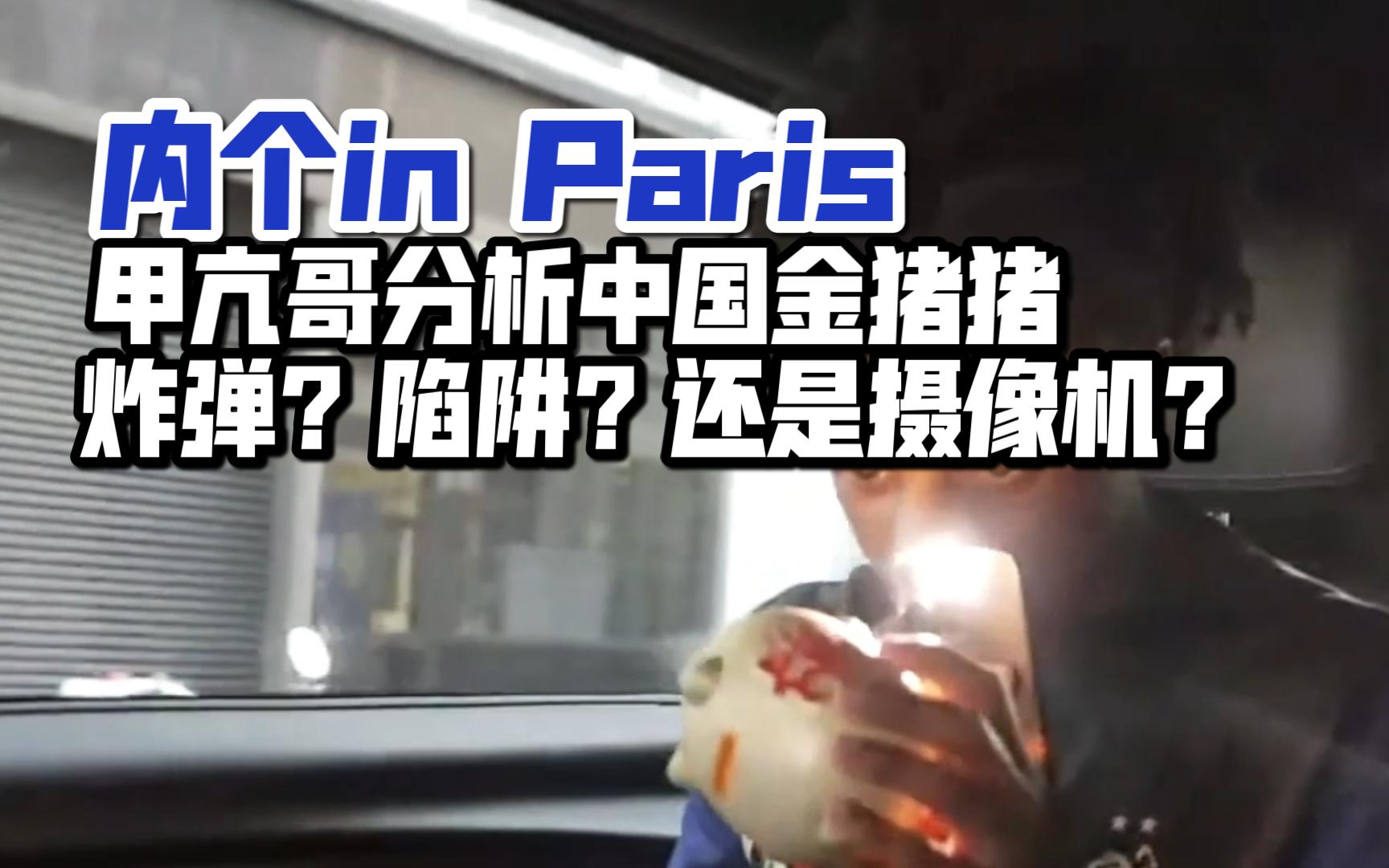 内个in Paris,甲亢哥研究中国金猪猪,害怕其暗藏玄机哔哩哔哩bilibili