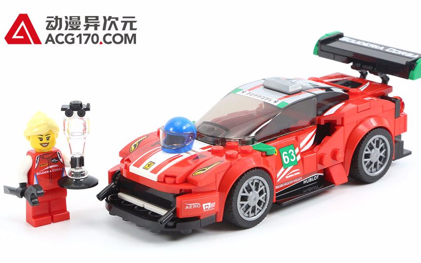 动漫异次元乐高lego超级赛车75886法拉利488gt3scuderiacorsa车队