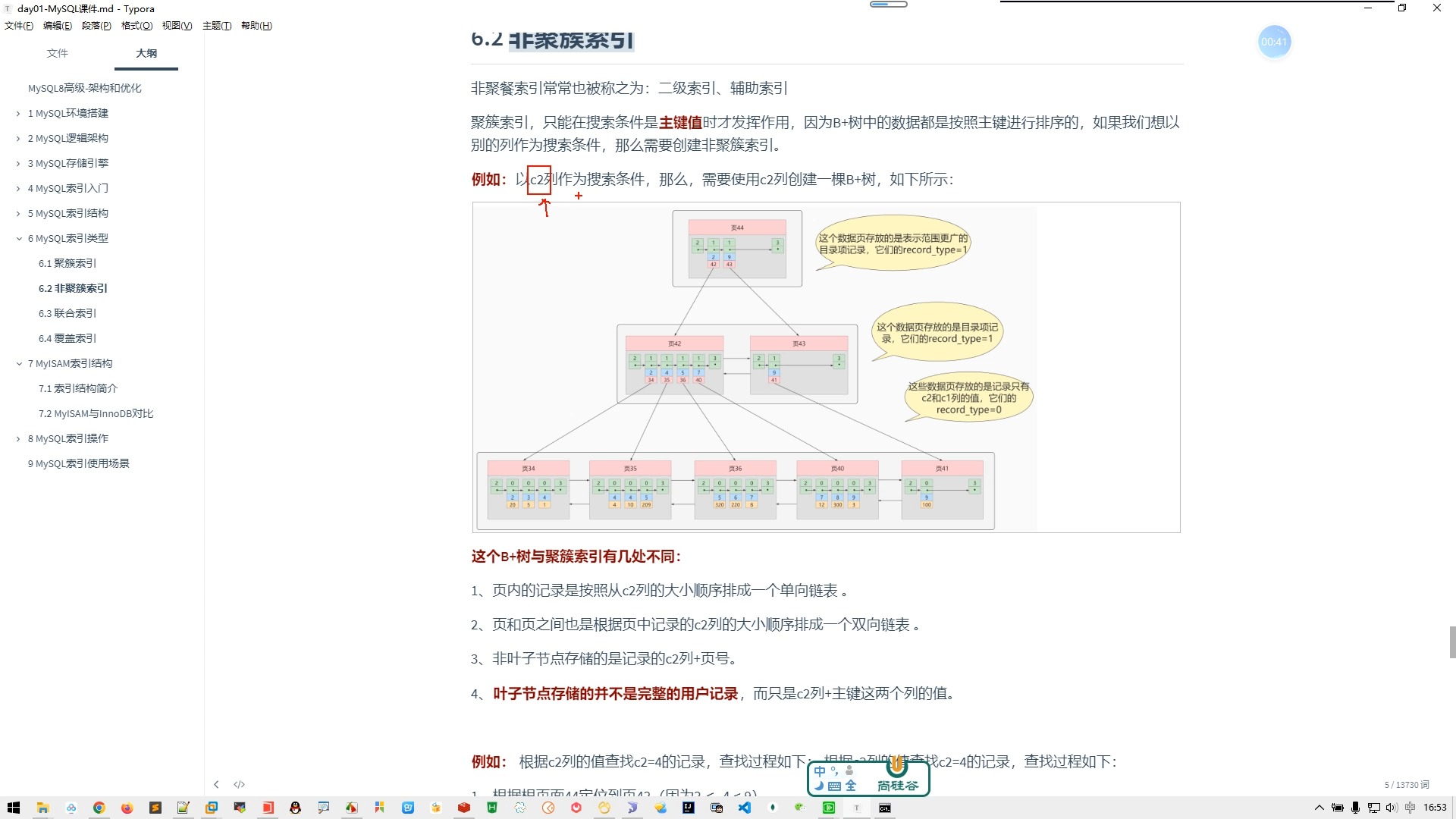 18MySQL索引类型非聚簇索引哔哩哔哩bilibili