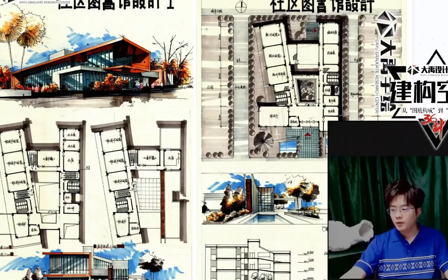 54/80讲【建构空间36季】第4季 关键词:红色包板 悬挑虚实 H形平面哔哩哔哩bilibili