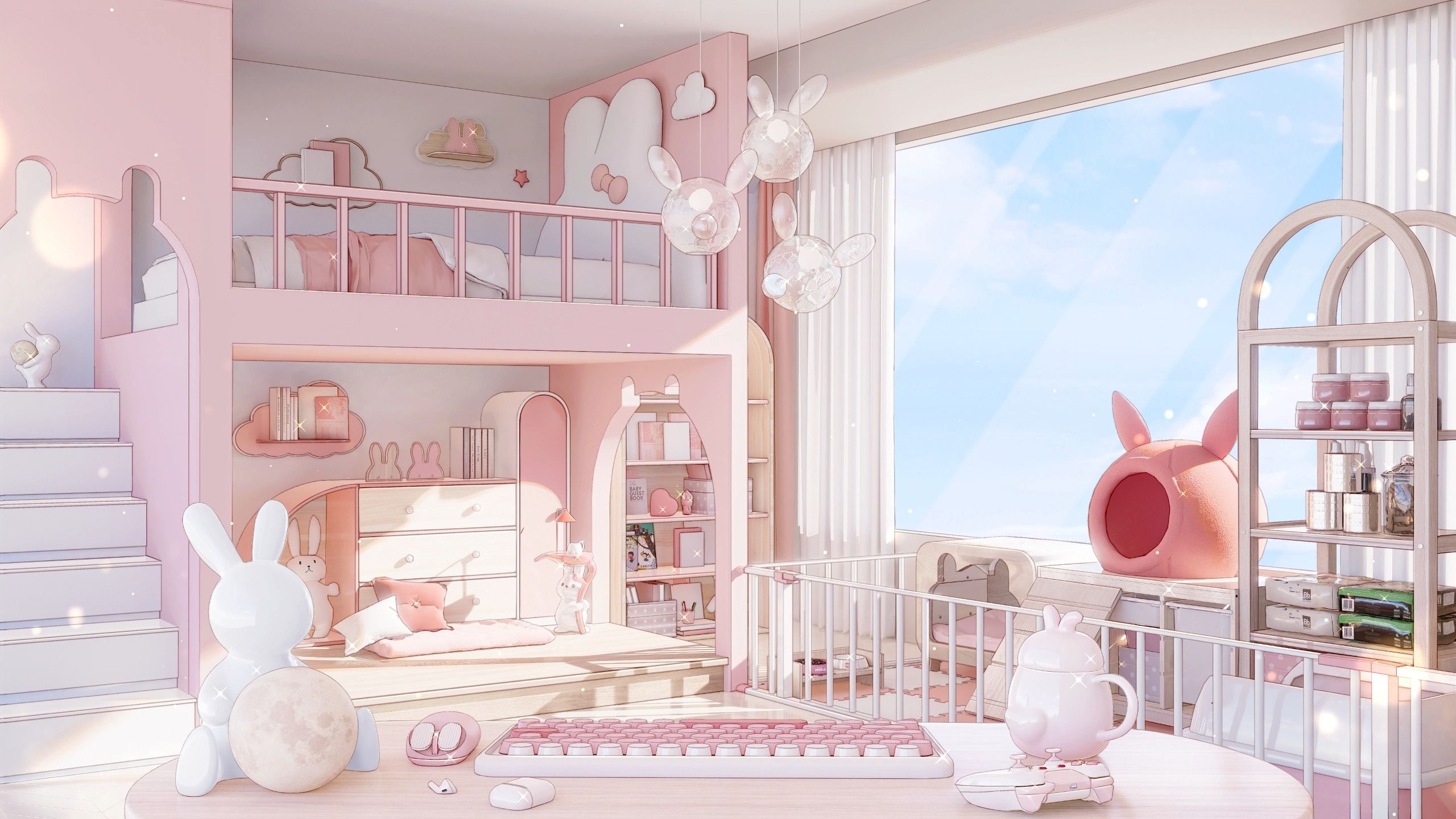 【兔兔饲养员2.0】vup虚拟主播直播背景封面杂谈实况日程表加载结束