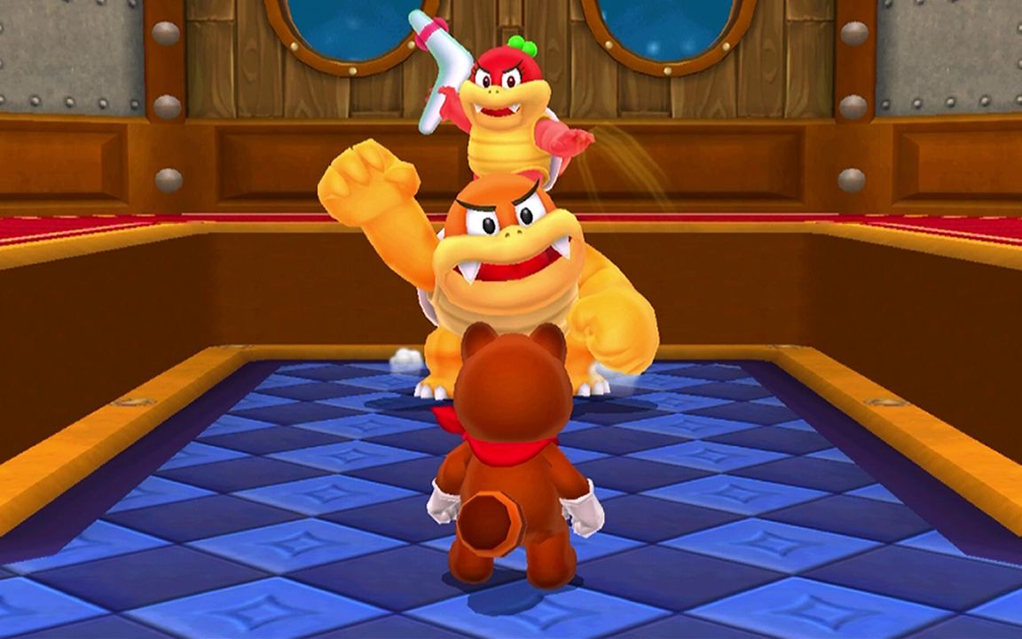 super mario 3d land 超级马里奥3d大陆 7-飞船世界-对决大力龟以及