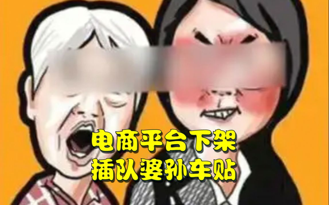 电商平台下架插队婆孙车贴哔哩哔哩bilibili