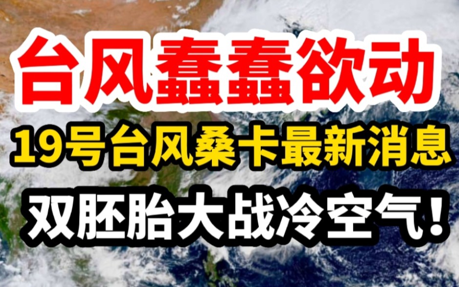 台风蠢蠢欲动!19号台风桑卡最新生成消息,双胚胎大战强冷空气!哔哩哔哩bilibili