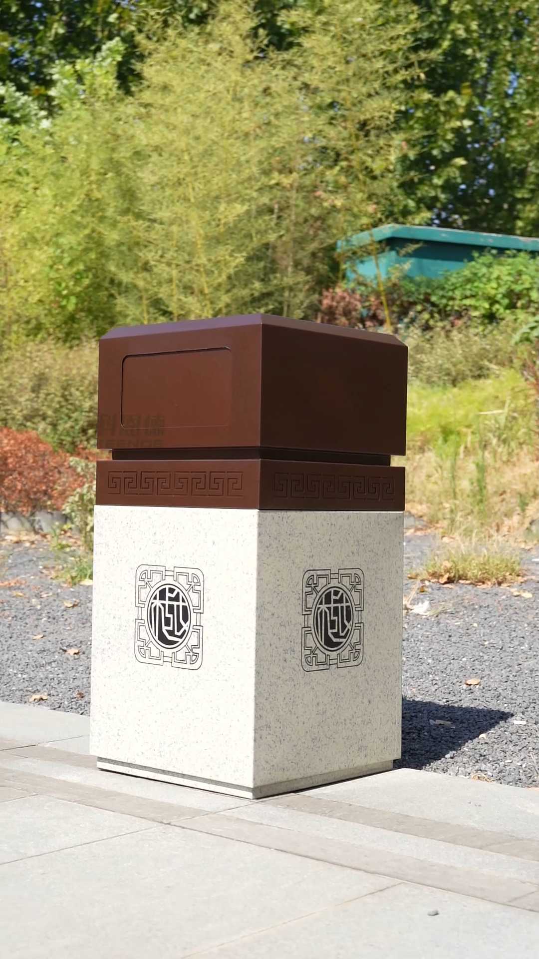 中式仿古景区垃圾桶