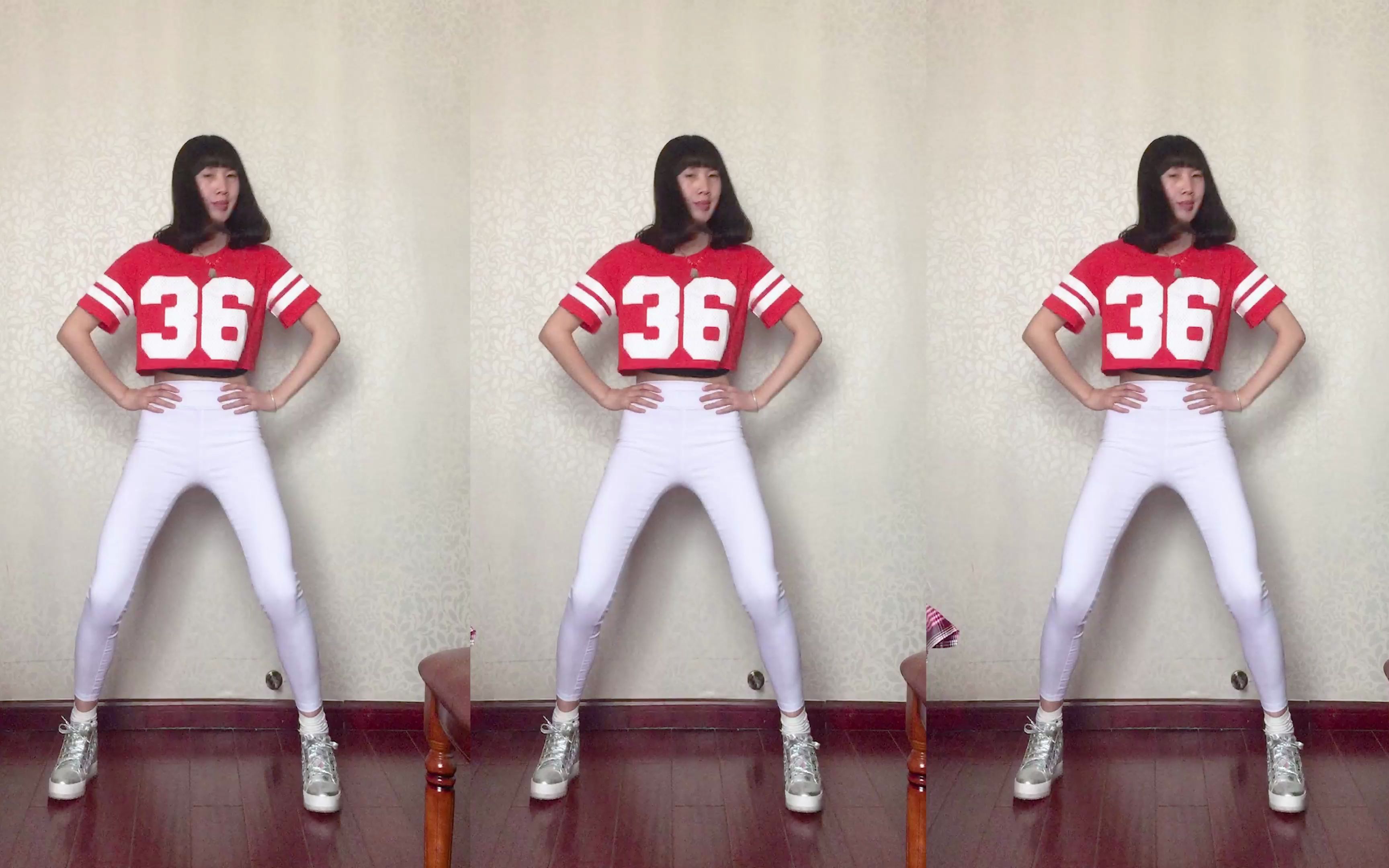 活动作品晓蝶exidupdown舞蹈白裤运动鞋美女跳舞