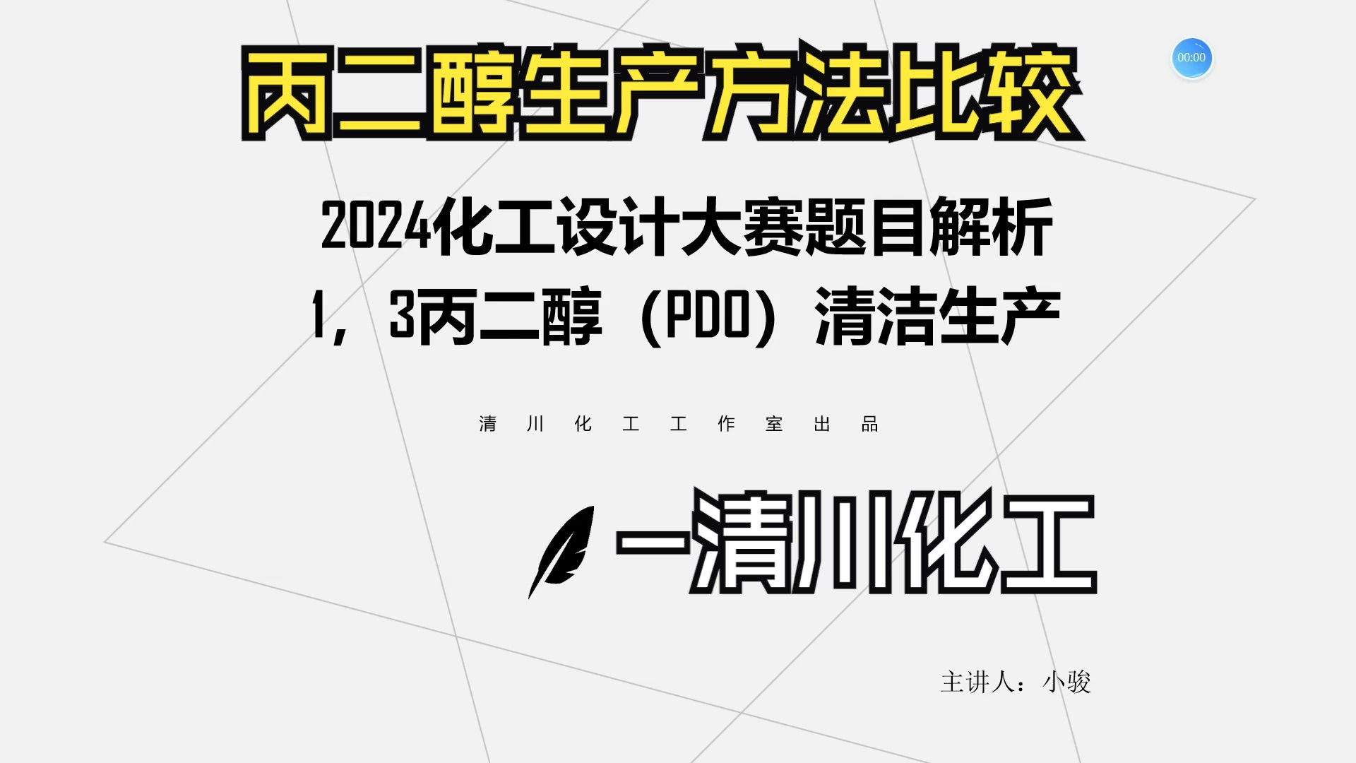 1,3丙二醇生产方法介绍2024化工设计大赛哔哩哔哩bilibili