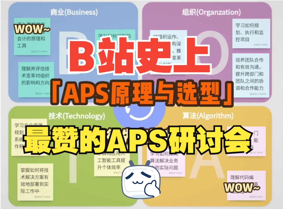 高级计划和排程(APS)原理和选型_哔哩哔哩_bilibili