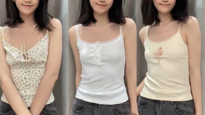 bm吊带好适合平胸姐妹,纯欲满满诶