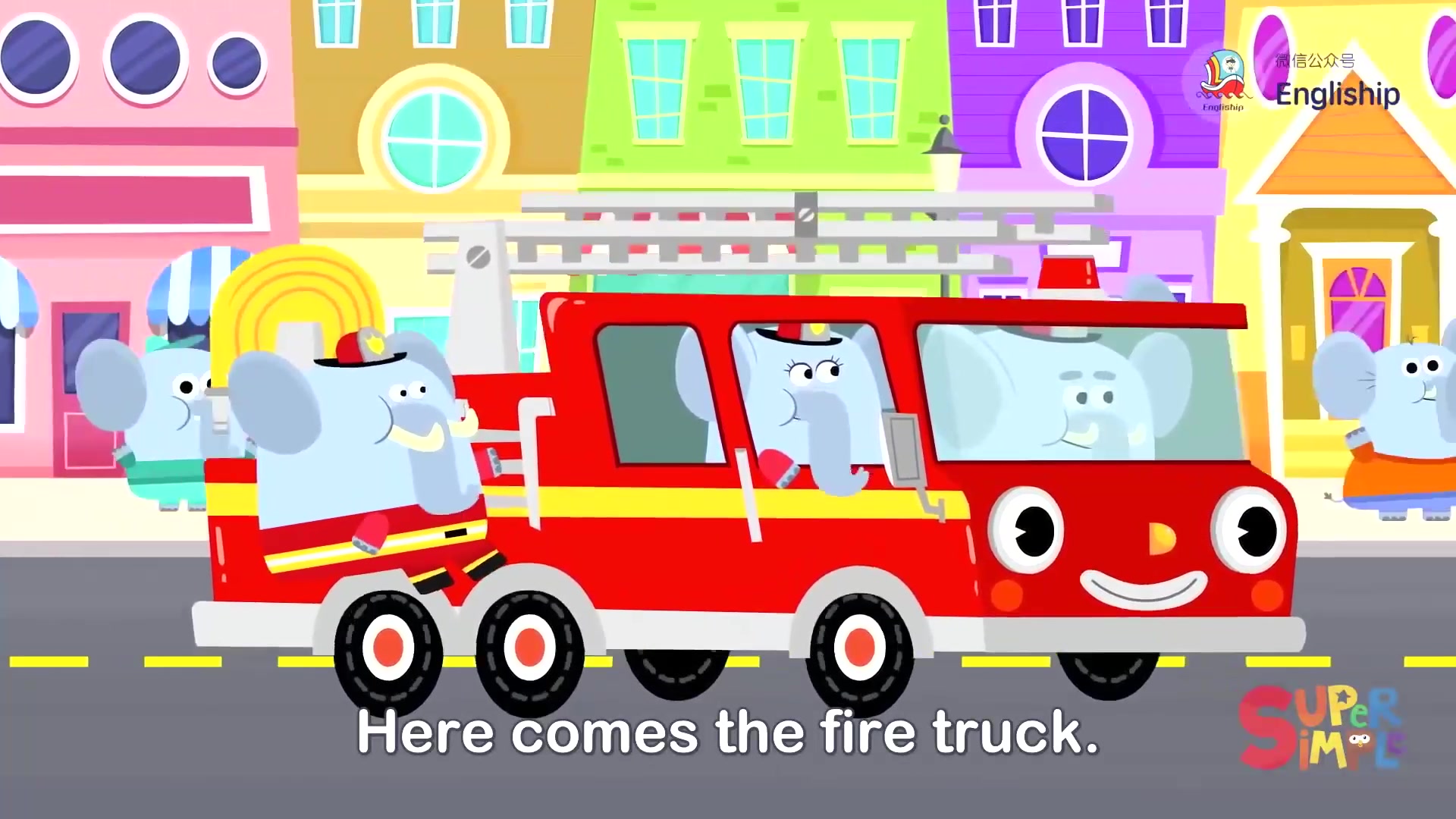 [图]少儿英语 儿歌  fire truck