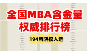 Download Video: MBA择校必知！史上最权威的国内MBA排行榜~