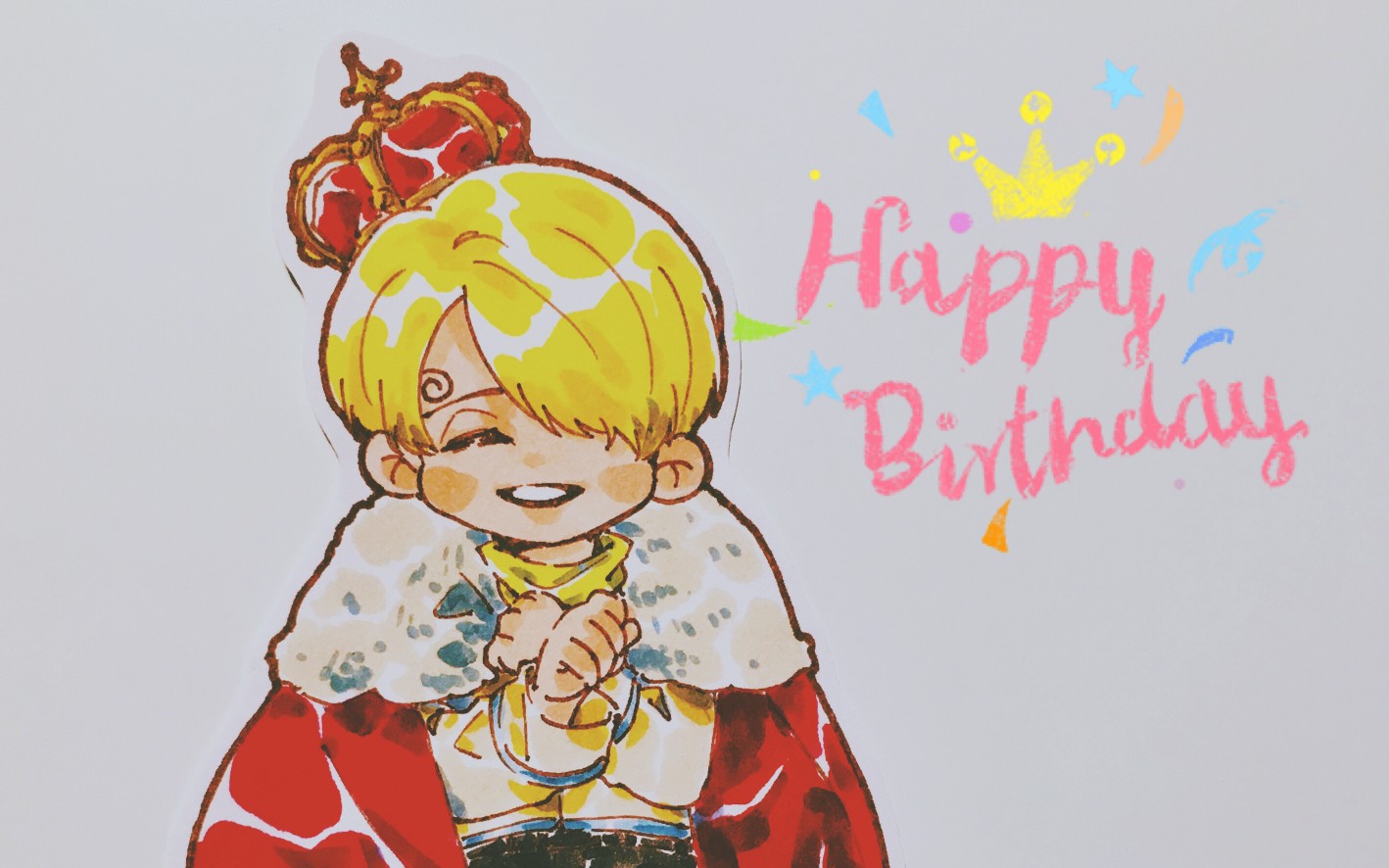 迟到的祝福,祝非常强大,最最温柔的山治生日快乐