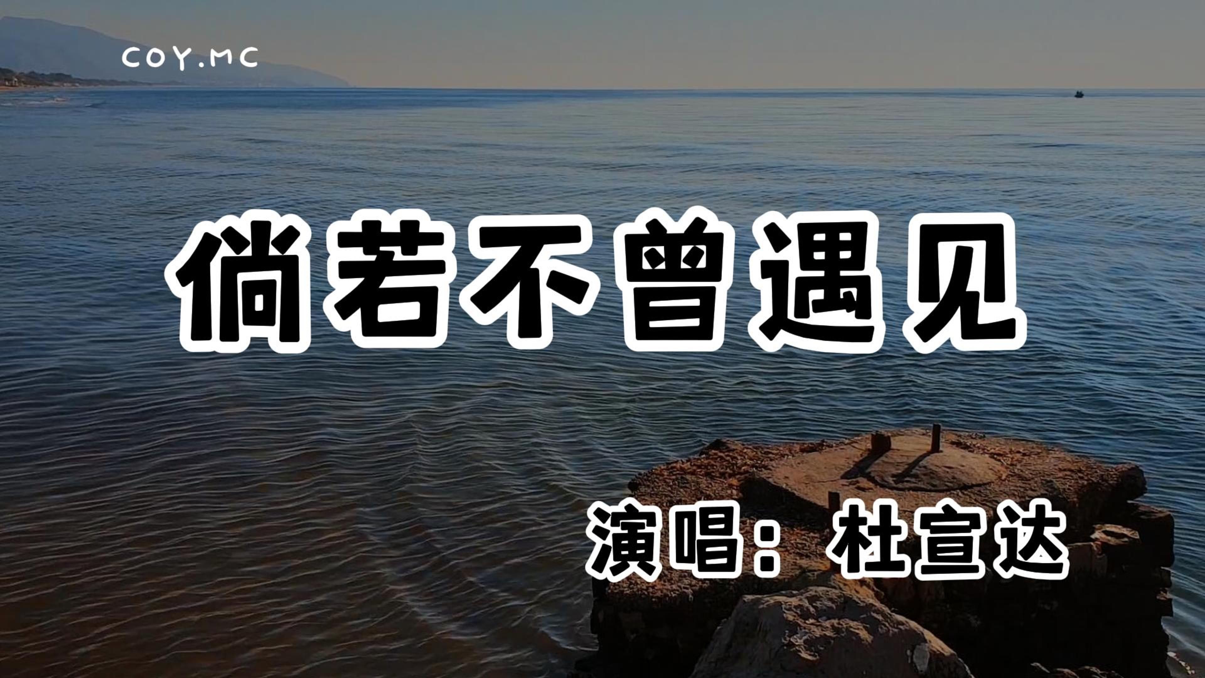 [图]杜宣达 - 倘若不曾遇见『可是我的心啊躲过了时间悄悄发芽』（动态歌词/Lyrics Video/无损音质/4k）