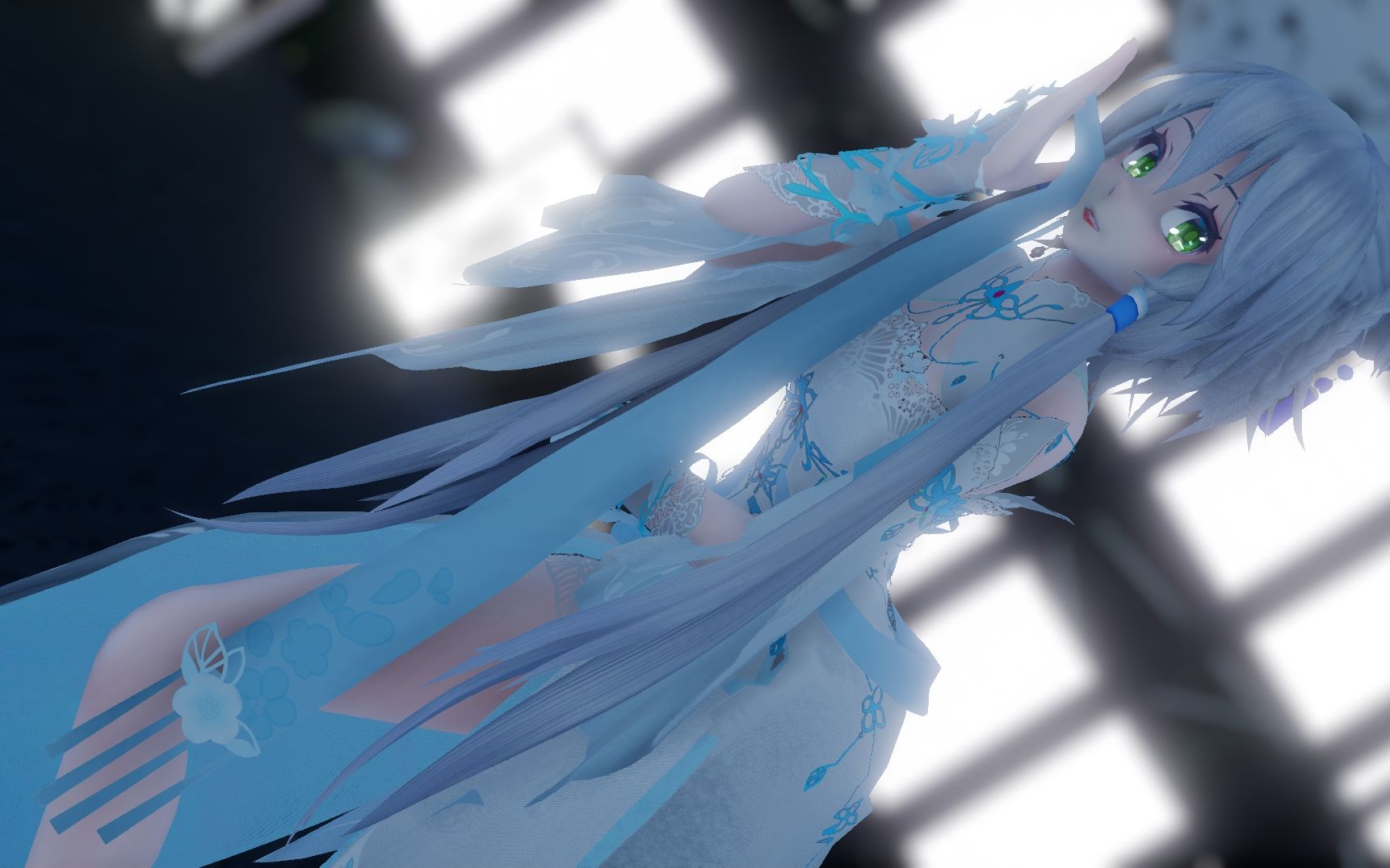 2k分辨率电影级画质古风旗袍大白腿天依冬已去春未来