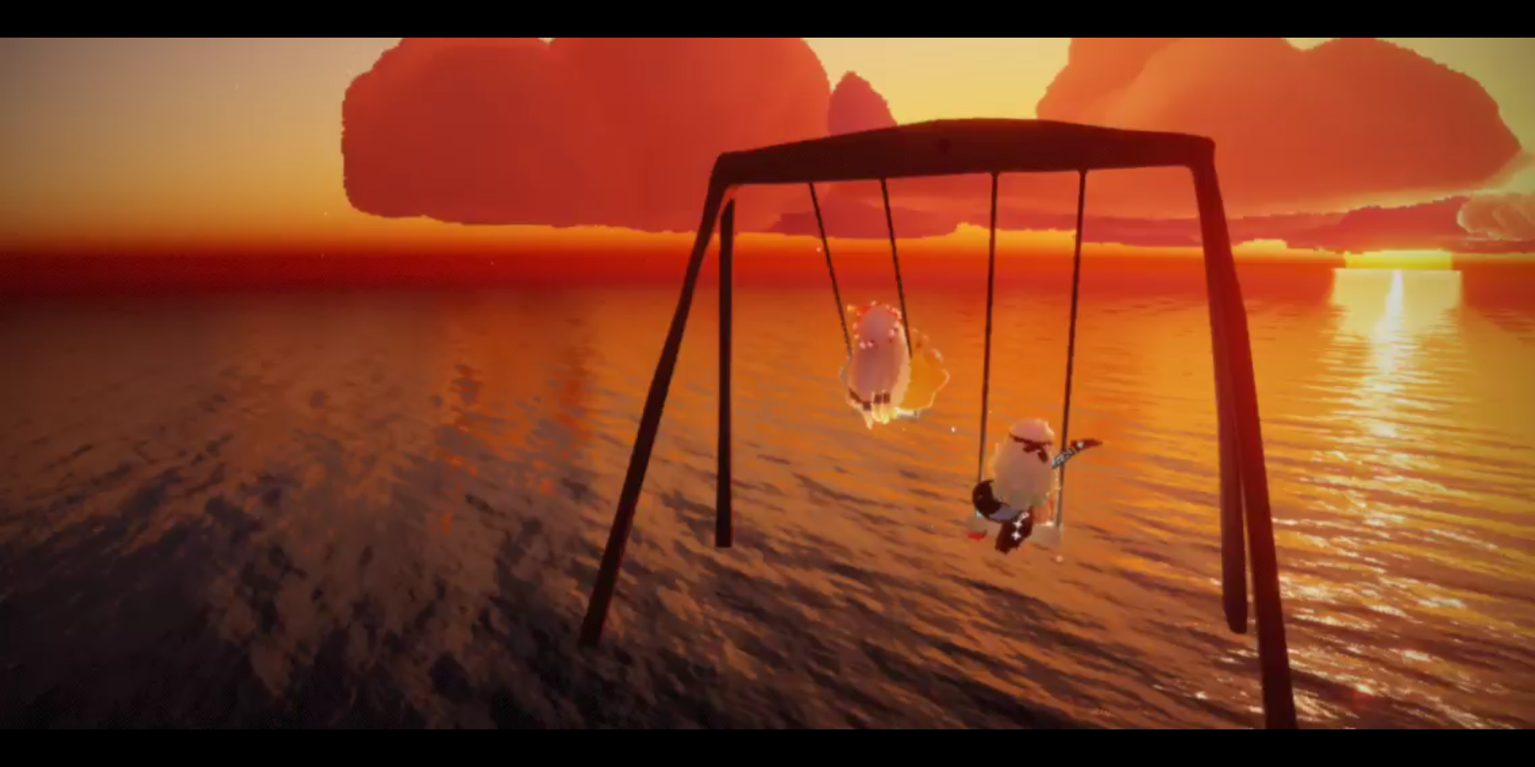 『光遇』荡秋千 欣赏美景