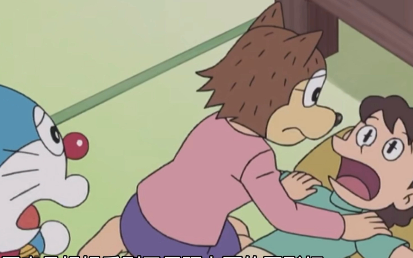 多啦a梦大雄妈妈和小多啦变身狼人朋友们直接被吓晕过去