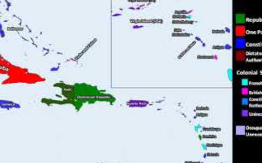 【历史地图】加勒比国家的政府形式 19002022哔哩哔哩bilibili