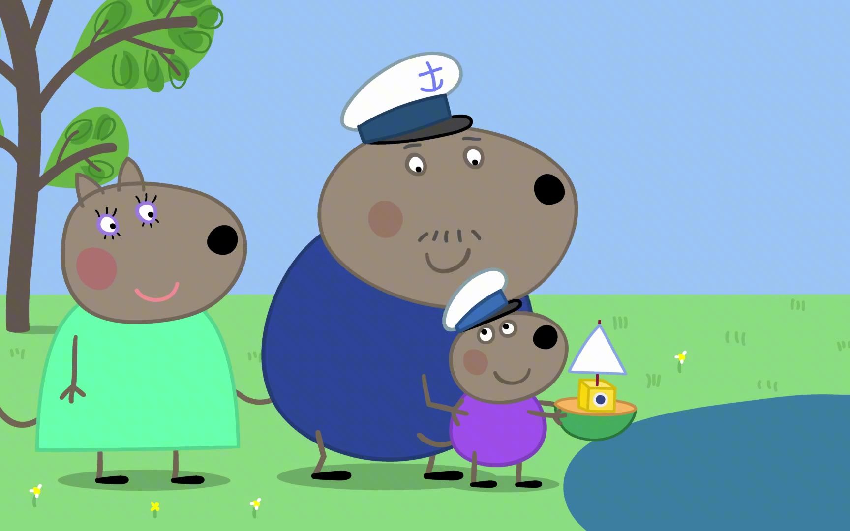 小猪佩奇第五季:爸爸想念出海的日子,儿子做出小船