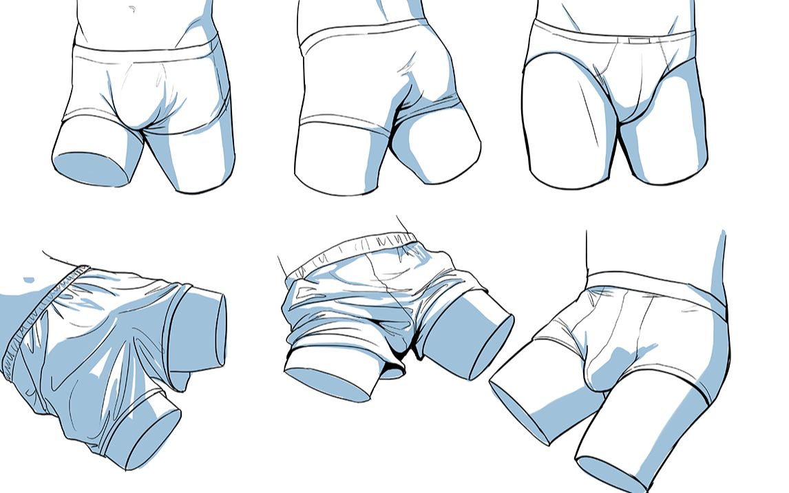 非常简明实用的男裤绘画教程