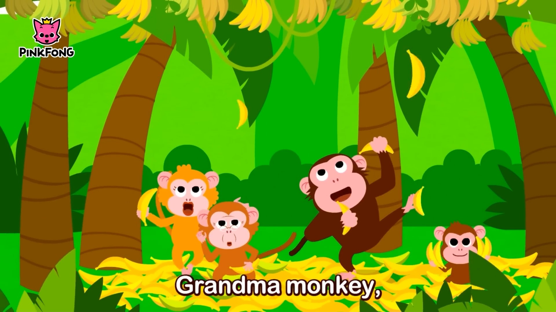monkey banana pinkfong英语启蒙歌曲 童谣 英文启蒙儿歌 动画片 摇篮