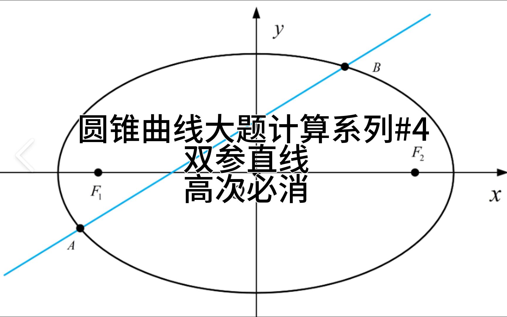 【高考数学】#4圆锥曲线初学计算保姆级教程——双参直线高次必消