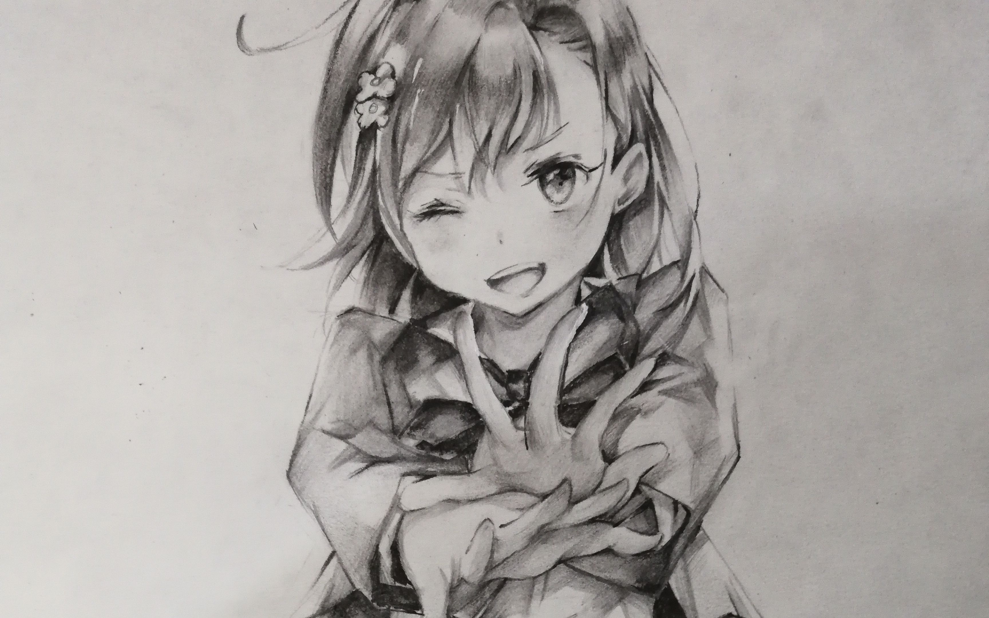 【御坂美琴/手绘/铅笔/临摹】你指尖闪烁的电光,是我一生不变的信仰.