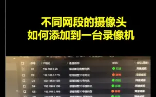 Descargar video: 不同网段的摄像头如何添加到一台摄像机？跨网段设备ip和子网掩码如何获知填写？ #监控摄像头  #网络工程师