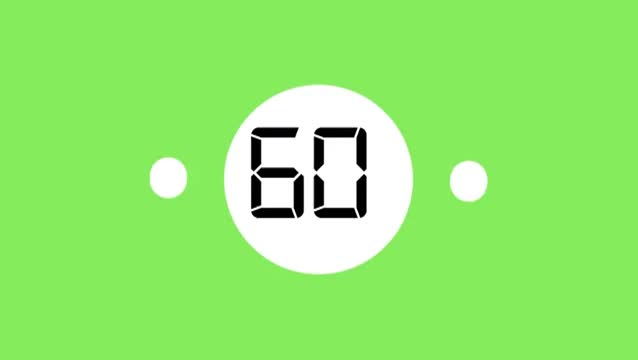 【绿幕素材】倒计时60秒绿幕素材免费无水印自取[360 hd]