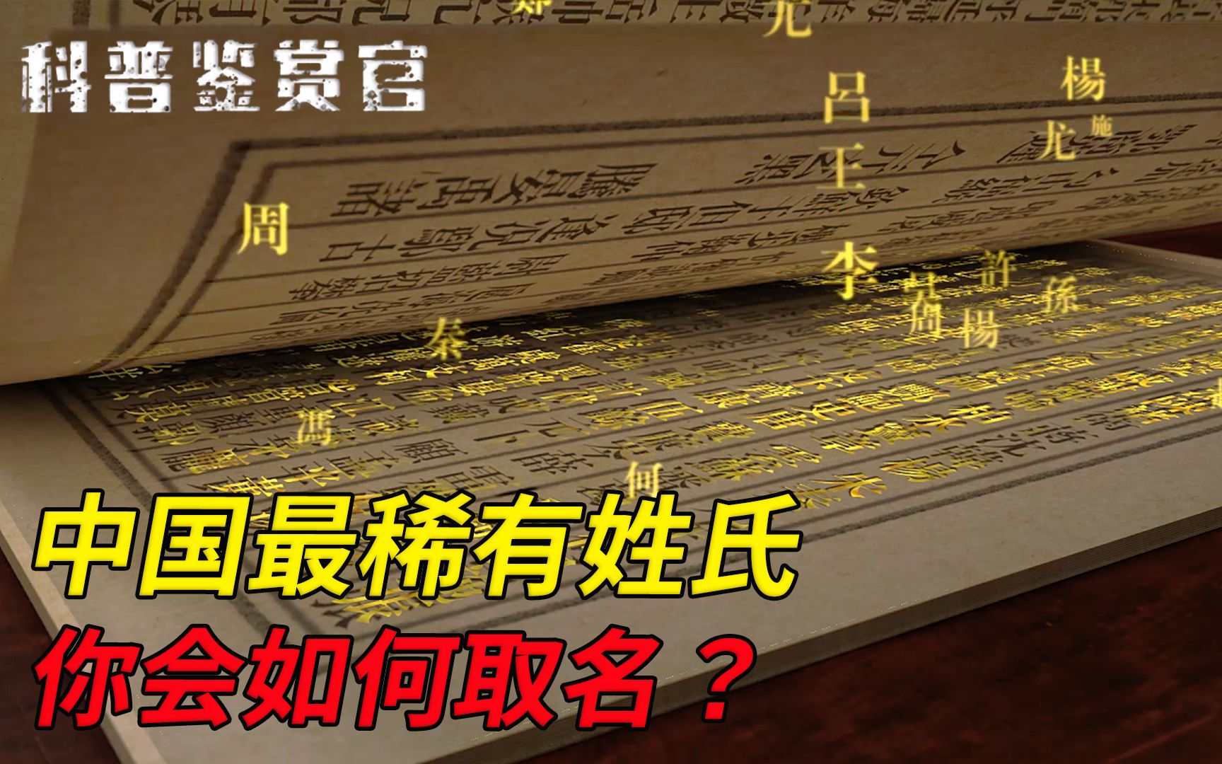 中国最稀有的姓氏,比大熊猫还稀少!最后一个成取名困难户哔哩哔哩bilibili