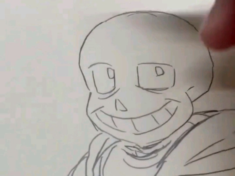 教你怎么画一个原版sans(求火)