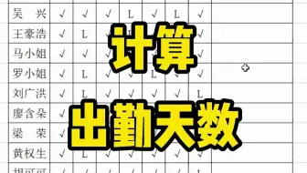 ！！！行政/文员/人事岗位必会的办公技巧，计算出勤天数