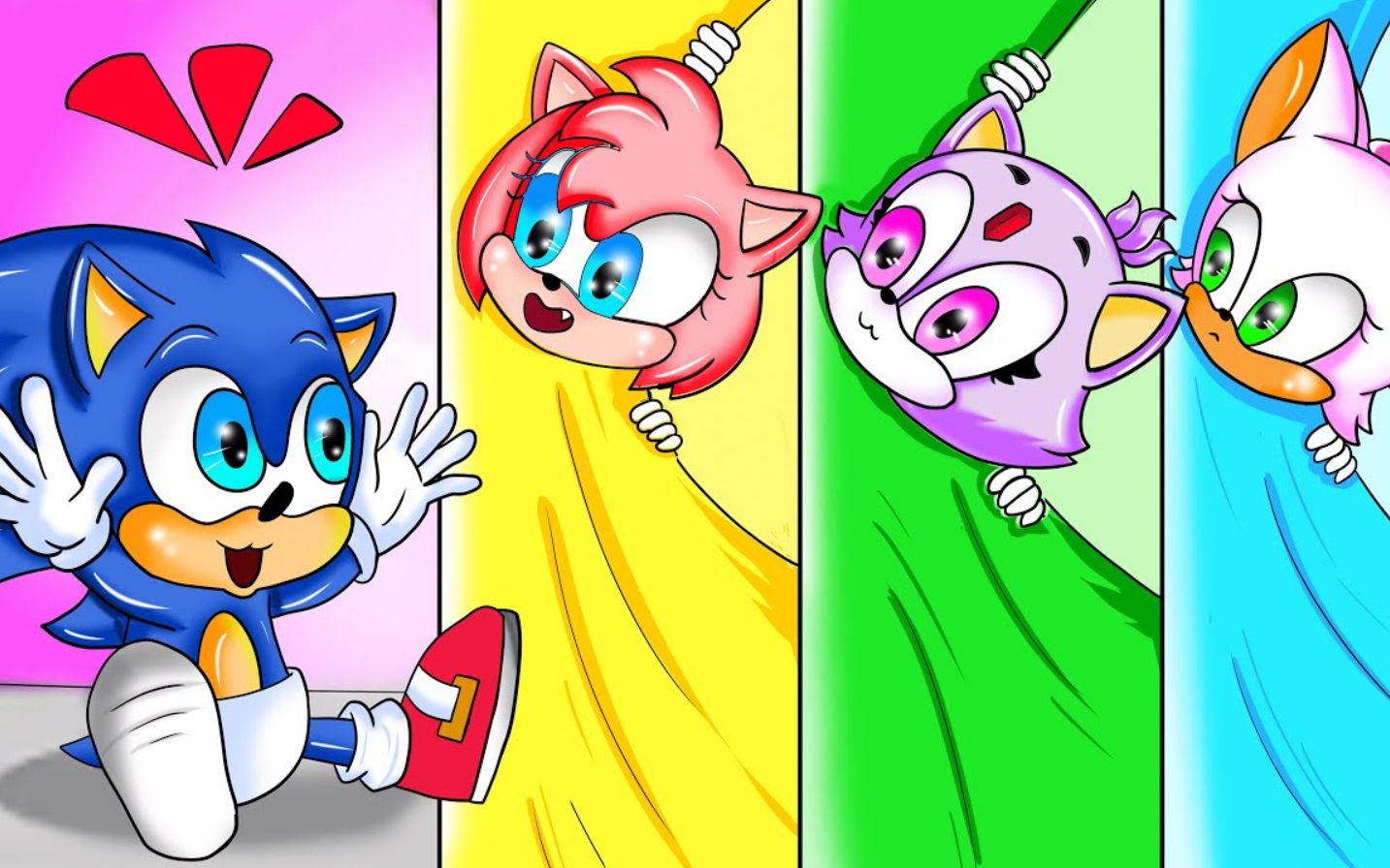 小索尼克和小艾米青梅竹马可妈妈百般阻挠设计了一场艰难考验