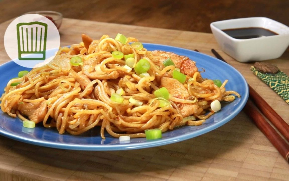 德语视频教你做简单鸡肉炒面柚子木字幕组