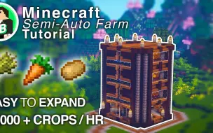 Download Video: 【我的世界建筑教程】Minecraft 半自动农作物农场教程 - 自动收割、储存和储存排序 教程09