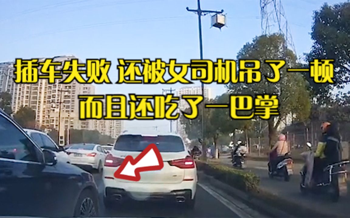 插车失败 还被女司机吊了一顿 而且还吃了一巴掌哔哩哔哩bilibili