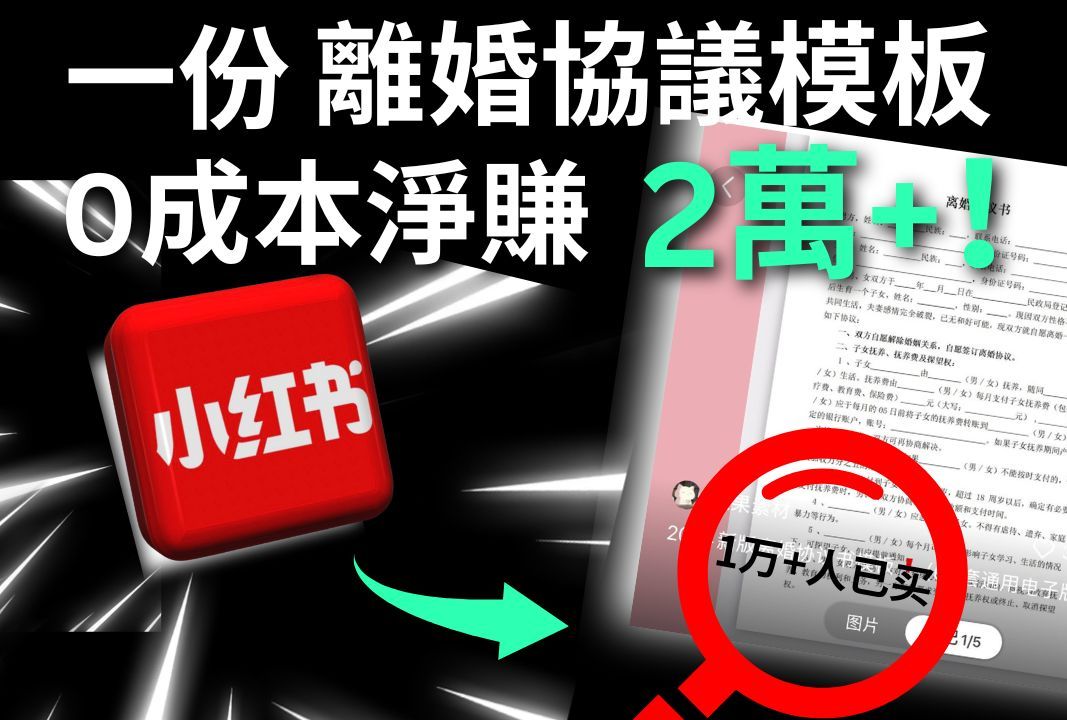 【2025年副业创业】素人0成本100%利润,跑通小红书虚拟资料赛道,闷声发大财的一人公司小生意全流程指南哔哩哔哩bilibili