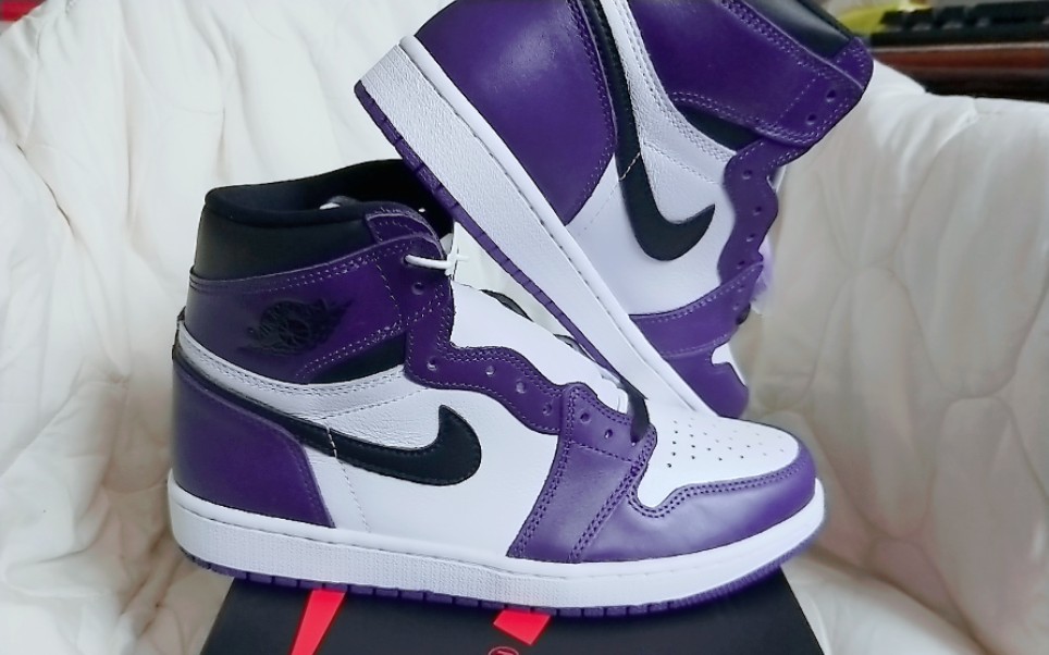 aj1 air jordan 1 high og 白紫脚趾开箱_哔哩哔哩 (゜-゜)つロ 干杯