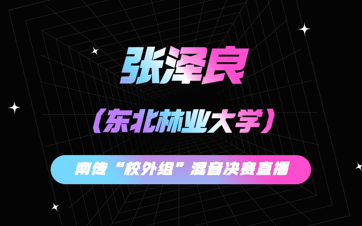 南传“校外组”混音决赛回放:张泽良(东北林业大学)哔哩哔哩bilibili