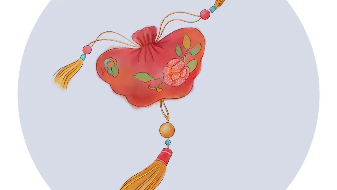 手绘香囊 插画学习_哔哩哔哩_bilibili