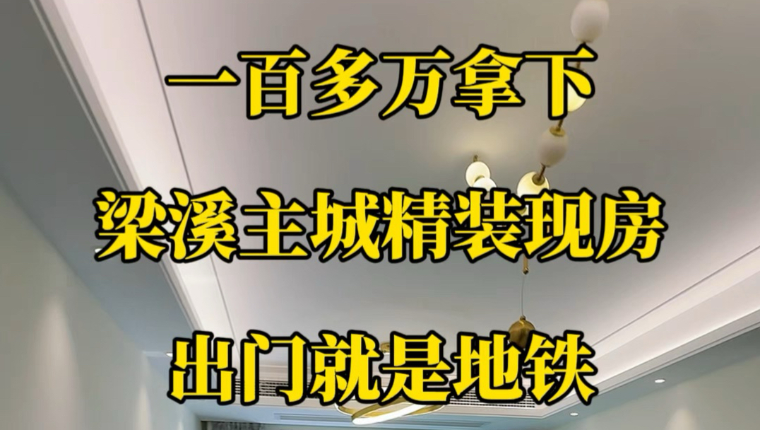 一百多万拿下梁溪主城精装现房丨出门就是地铁