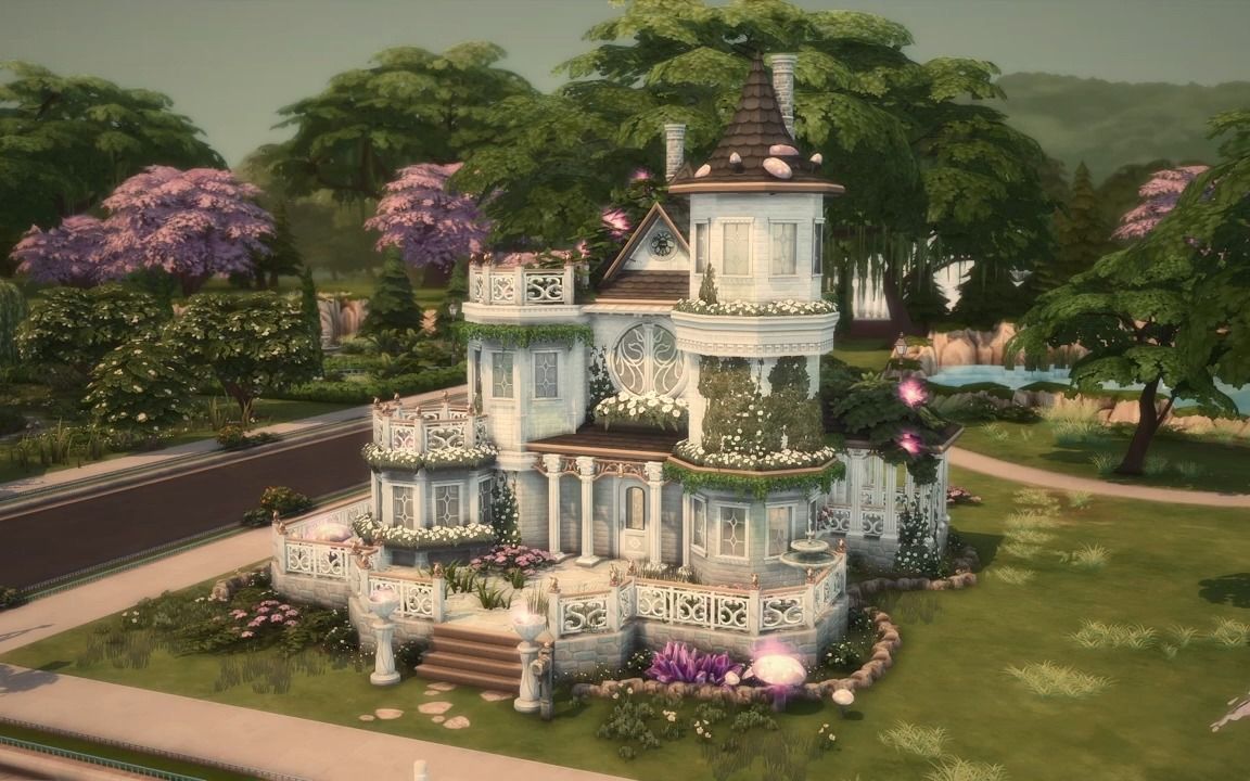 【象象搬运】模拟人生4速建 魔法师城堡(无内饰)30x20 no cc by