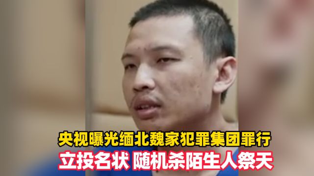 央视曝光缅北魏家犯罪集团骇人罪行：主犯为了与园区金主结拜有仪式感，立投名状，随机杀陌生人祭天；有受害者头骨7个弹孔，惨状无法形容（编辑