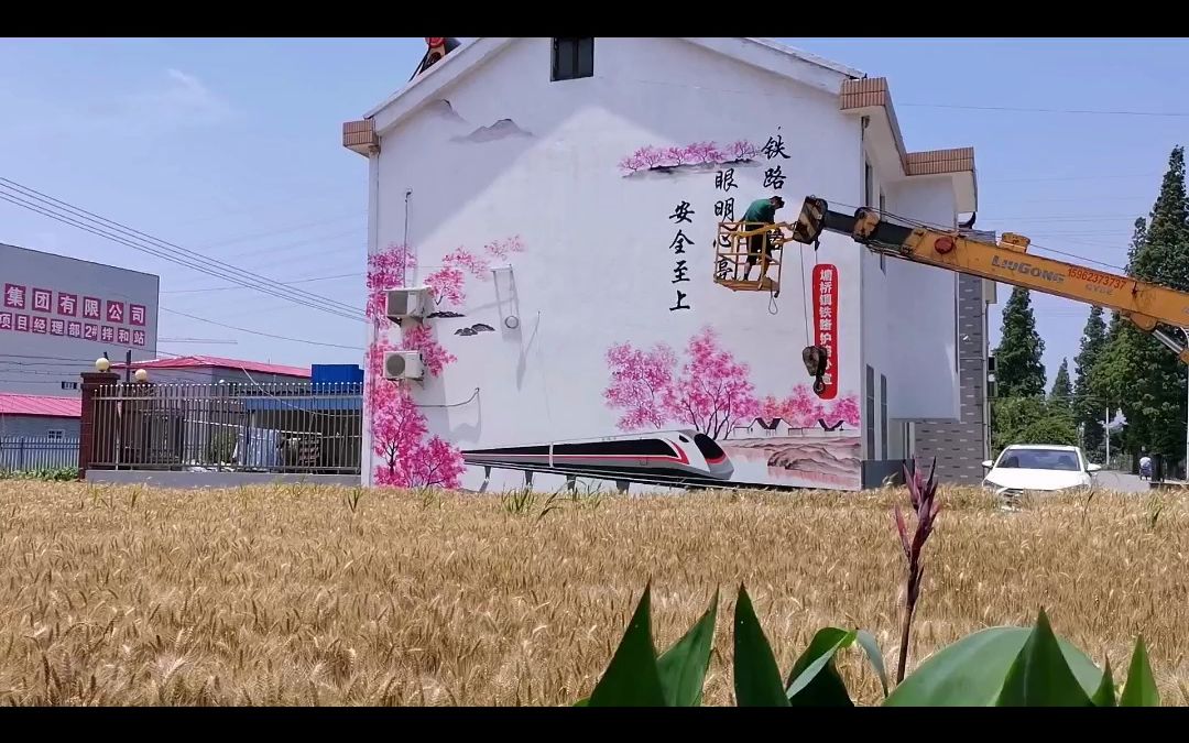 杭州新农村墙体彩绘,杭州美丽乡村墙绘,杭州乡村振兴主题创意画,杭州