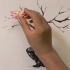 【每日绘画治愈】粉色棉签绘画技巧-如何画树旁一对浪漫的情侣