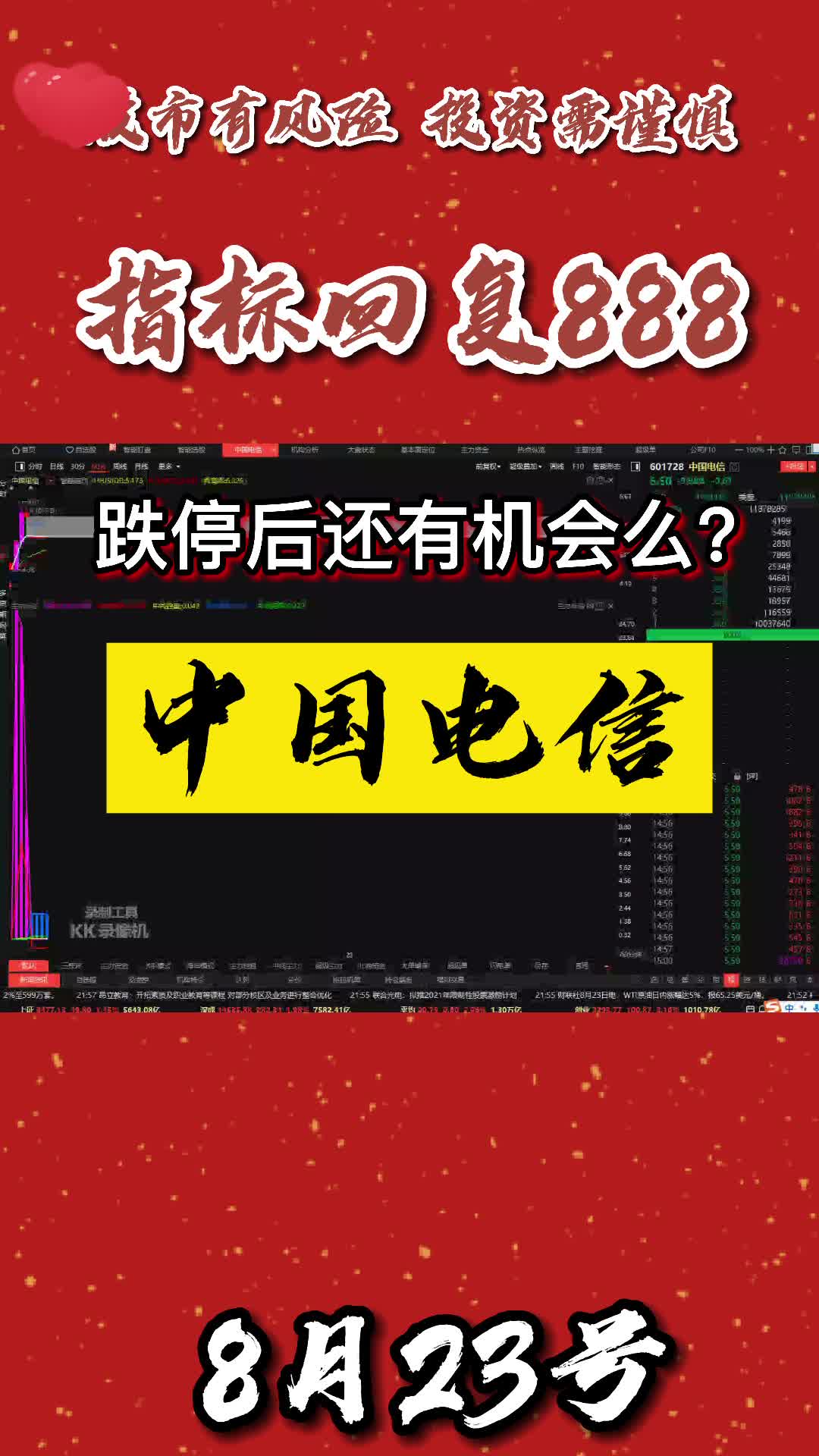 上市第二个交易日,中国电信跌停,45亿资金排队出逃