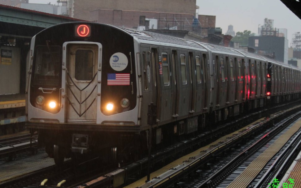 铁路摄影纽约地铁jzm线观察hewesst