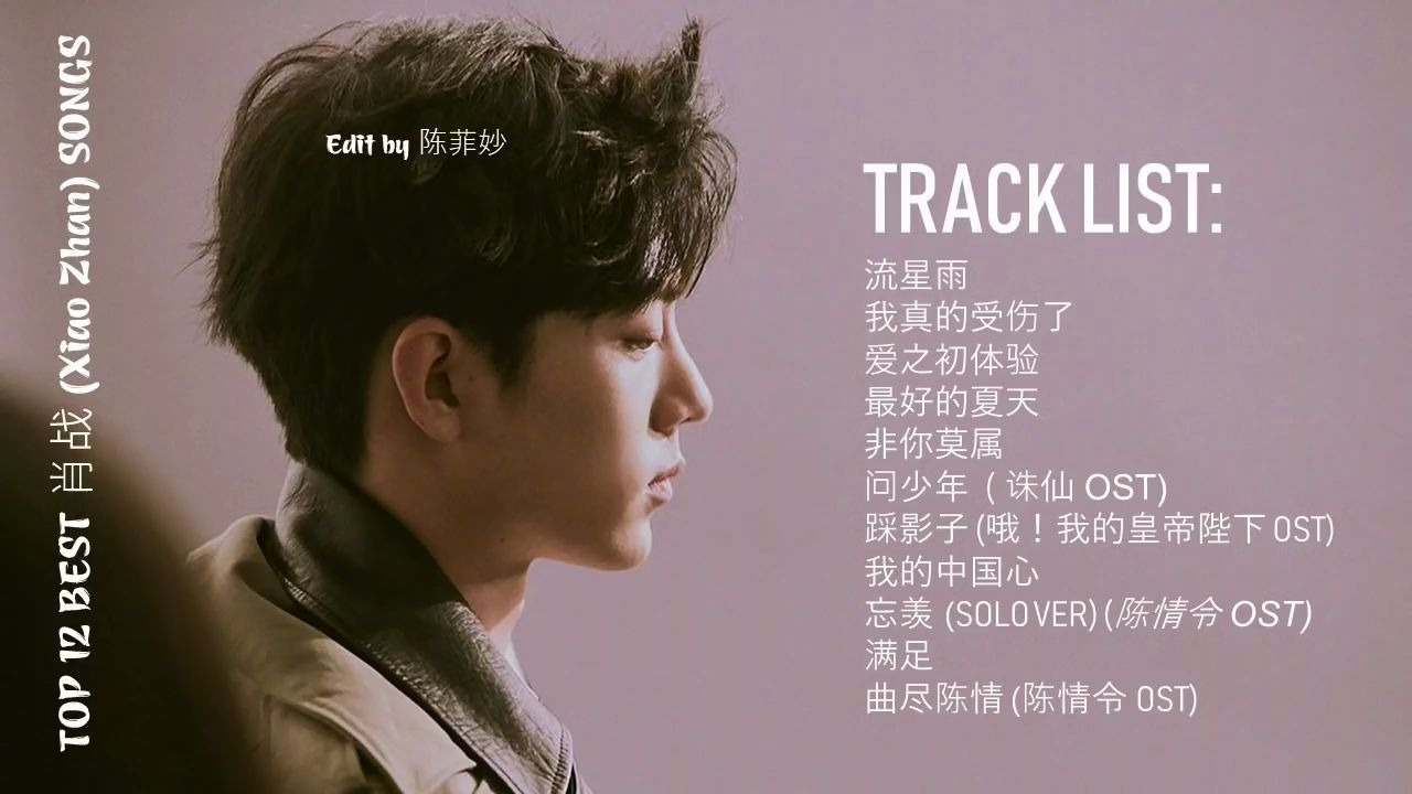 youtube搬运肖战12首歌曲合集