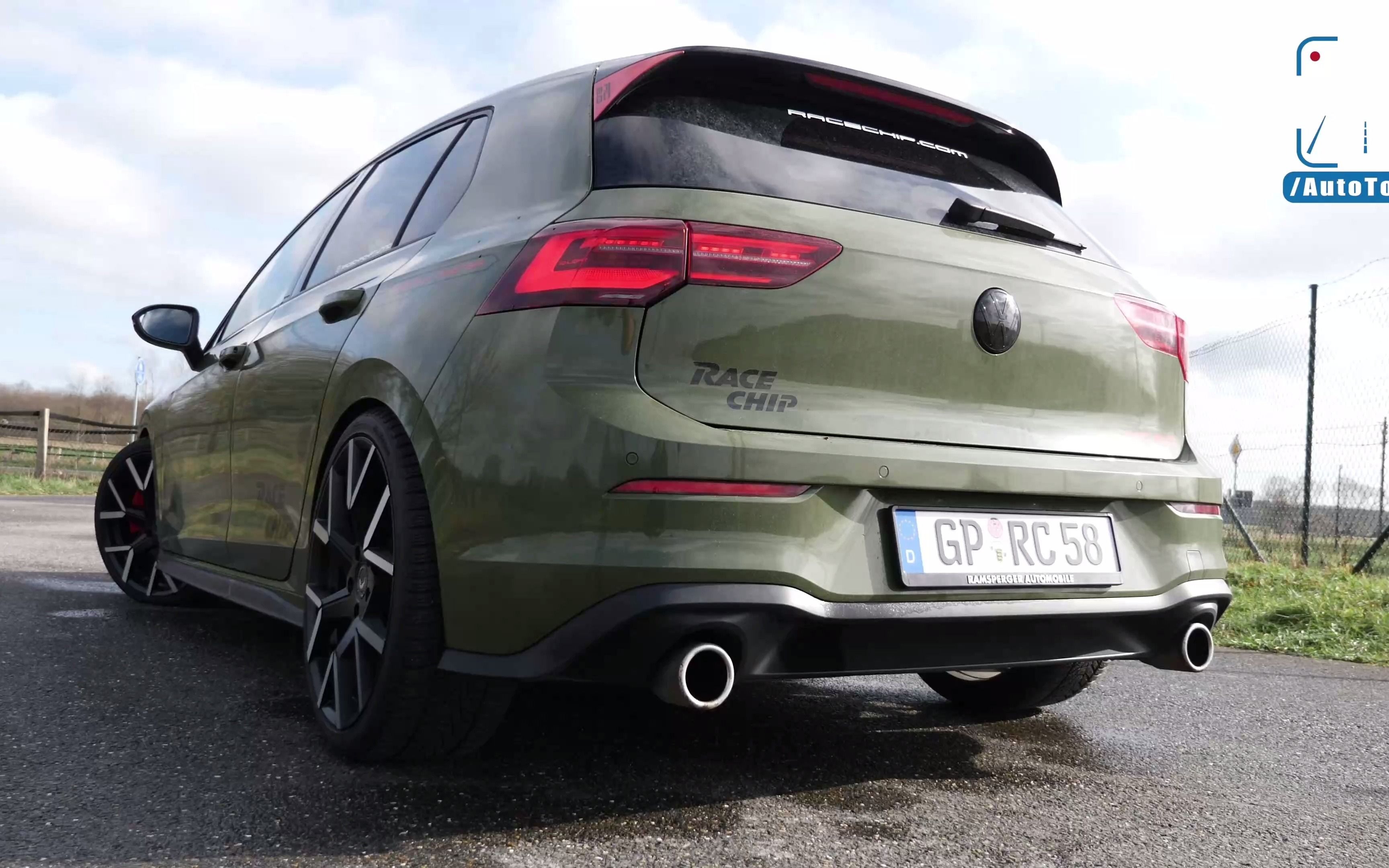 4k 大众高尔夫gti mk8德国无限速公路测试,不愧是小钢炮!