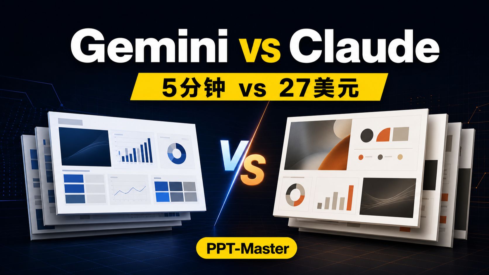 Gemini 5分钟，Claude 27美元｜PPT-Master